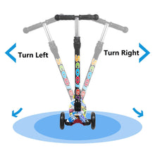 Load image into Gallery viewer, Scooter for Children, Scooter with 3 Wheels with Flashing Wheels, Scooter with 4 Adjustable Heights, with Rear Safety Brake