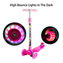 Load image into Gallery viewer, Yuanj scooter kids scooter, height adjustable kids scooter with LED PU wheels, kids scooter for girls and boys 3-12 years old