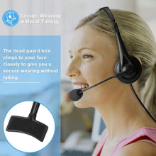 Load image into Gallery viewer, USB Headset with Microphone, Computer Headset with Microphone for PC Laptop, Wired Headset with Volume Control for Call Center / Office / Online Course Chat / Skype / Google Voice ECC (MIC12)