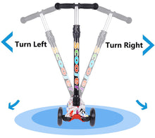 Load image into Gallery viewer, Scooter for Children, Scooter with 3 Wheels with Flashing Wheels, Scooter with 4 Adjustable Heights, with Rear Safety Brake - White