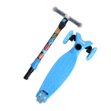 Load image into Gallery viewer, Yuanj Scooter for Children, Scooter with 3 Wheels with Flashing Wheels, Scooter with 4 Adjustable Heights, with Rear Safety Brake - Blue