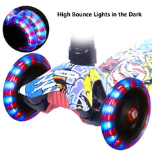 Load image into Gallery viewer, Scooter for Children, Scooter with 3 Wheels with Flashing Wheels, Scooter with 4 Adjustable Heights, with Rear Safety Brake