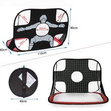 Load image into Gallery viewer, Yuanj Foldable Football Goal, 2 in 1 Portable Pop Up Kids Football Goals with Carrying Bag Perfect for Indoor and Outdoor Football Training / Practice / Play
