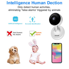 Load image into Gallery viewer, 1080P WiFi Surveillance Camera, MONODEAL HD Indoor IP Home Security Camera with Night Vision, 2-Way Audio, Human Motion Detection for Elderly Pets Kids