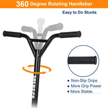 Load image into Gallery viewer, Yuanj PRO Freestyle Stunt Scooter for Children Ages 8 and Up, 360 ° Rotation Freestyle Scooter for Beginners Kids Teens - Stunt Scooter with Bearing ABEC-9