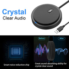 Load image into Gallery viewer, USB Conference Microphone, PC Microphone Video Conference, Recording, Skype, Online Class, Games, Zoom, Plug & Play Compatible with Mac OS X Windows PC