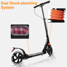 Load image into Gallery viewer, Yuanj Scooter for Teenagers Adults Children 2 Wheels Scooter, 3 Height Adjustable, Big Wheels Scooter Easy Fold, Glides Smooth and Stable