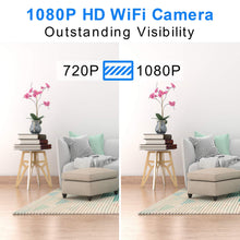 Load image into Gallery viewer, 1080P WiFi Surveillance Camera, MONODEAL HD Indoor IP Home Security Camera with Night Vision, 2-Way Audio, Human Motion Detection for Elderly Pets Kids