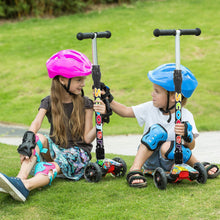 Load image into Gallery viewer, Scooter for Children, Scooter with 3 Wheels with Flashing Wheels, Scooter with 4 Adjustable Heights, with Rear Safety Brake