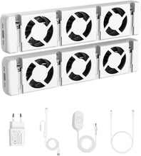 Load image into Gallery viewer, Yuanj 2er-Pack Heizkörper Ventilator Leise, Heizungsventilator für Heizungen und Unterheizungen, Langlebiger Heizungslüfter Bis zu 22% Energieeinsparung, Lüfter für Heizkörper
