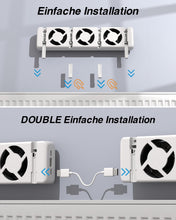 Load image into Gallery viewer, Yuanj 2er-Pack Heizkörper Ventilator Leise, Heizungsventilator für Heizungen und Unterheizungen, Langlebiger Heizungslüfter Bis zu 22% Energieeinsparung, Lüfter für Heizkörper
