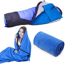 Load image into Gallery viewer, Yuanj Fleece Sleeping Bag Liner, Camping Picnic Travel Towel, Adult Comfort Warm Climate for Travel, Youth Hostels, Picnics, Airplanes, Trains
