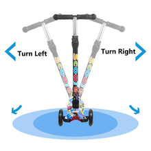 Load image into Gallery viewer, Scooter for Children, Scooter with 3 Wheels with Flashing Wheels, Scooter with 4 Adjustable Heights, with Rear Safety Brake
