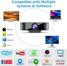 Load image into Gallery viewer, 1080p Full HD Webcam with Microphone, USB Fixed PC Webcam Camera, for Teleconferencing, Video Calling, Study, Conference, Recording, Play and Work, Compatible with Windows Mac and Android
