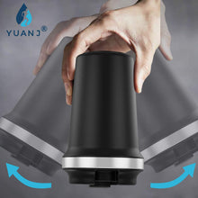 Load image into Gallery viewer, Yuanj Premium Thermobecher Kaffeebecher to go, 350ml Edelstahl Isolierbecher, Doppelwandig &amp; Vakuumisoliert Autobecher/Travel Mug für Kaffee oder Tee (Schwarz)
