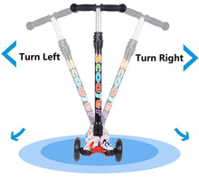 Load image into Gallery viewer, Scooter for Children, Scooter with 3 Wheels with Flashing Wheels, Scooter with 4 Adjustable Heights, with Rear Safety Brake - White
