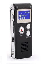 Load image into Gallery viewer, Portable Voice Recorder, Multifunctional 8GB Digital Audio Voice Recorder, with Mini USB Port, MP3 Music Player
