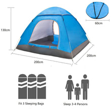 Load image into Gallery viewer, Yuanj Camping Tent, Double Door Folding Tent with Easy Set Up Carry Bag, Backpacking Tents for Couple Travel, Camping
