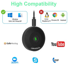 Load image into Gallery viewer, USB Microphone for Conference, Microphone for PC Video Conference, Recording, Skype, Online Class, Games, Zoom, Plug &amp; Play Compatible with Mac OS X Windows PC
