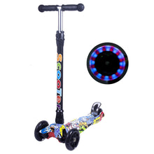 Load image into Gallery viewer, Scooter for Children, Scooter with 3 Wheels with Flashing Wheels, Scooter with 4 Adjustable Heights, with Rear Safety Brake
