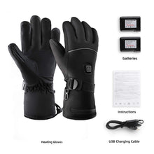 Load image into Gallery viewer, Heated Gloves 3.7V 3500 Mah Rechargeable Battery Electric Heated Gloves Washable Temperature Adjustable for Outdoor Riding Fishing
