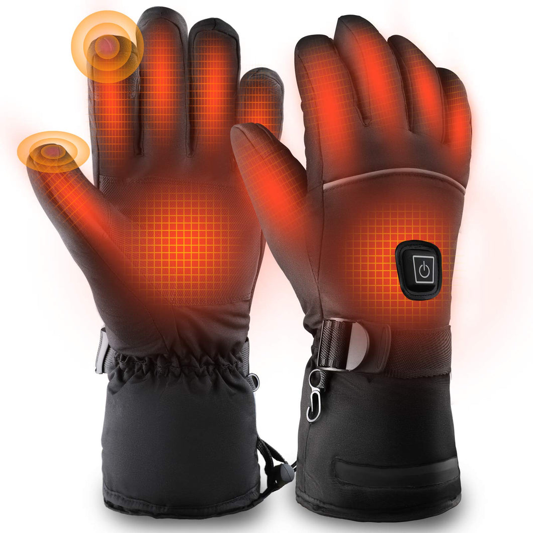 Heated Gloves 3.7V 3500 Mah Rechargeable Battery Electric Heated Gloves Washable Temperature Adjustable for Outdoor Riding Fishing