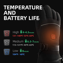 Load image into Gallery viewer, Heated Gloves 3.7V 3500 Mah Rechargeable Battery Electric Heated Gloves Washable Temperature Adjustable for Outdoor Riding Fishing
