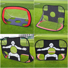 Load image into Gallery viewer, Yuanj Foldable Football Goal, 2 in 1 Portable Pop Up Kids Football Goals with Carrying Bag Perfect for Indoor and Outdoor Football Training / Practice / Play
